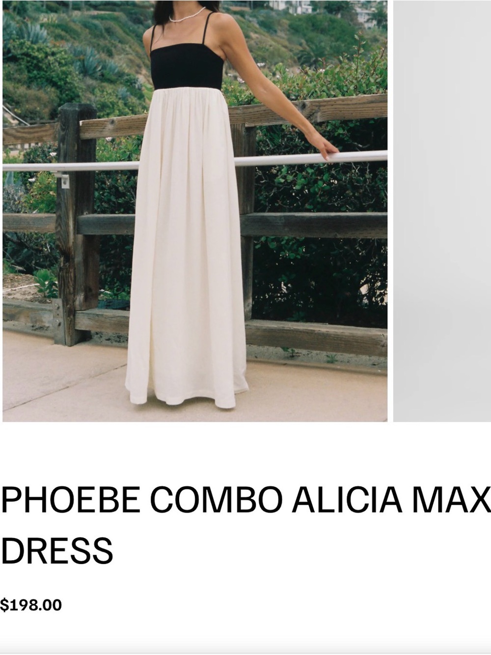 French Connection Two-Tone Maxi Dress - Black & Cream